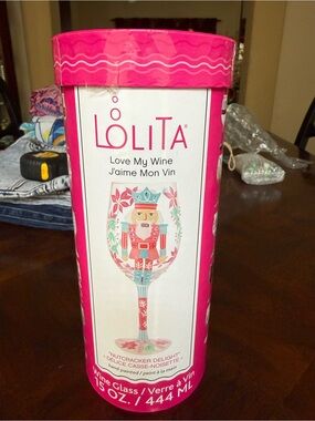 Lolita Hot Pink Nutcracker Delight Wine Glass